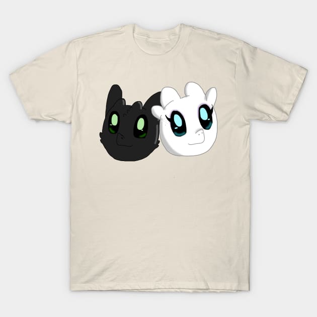 Toothless and Light T-Shirt by EeveelutionLova